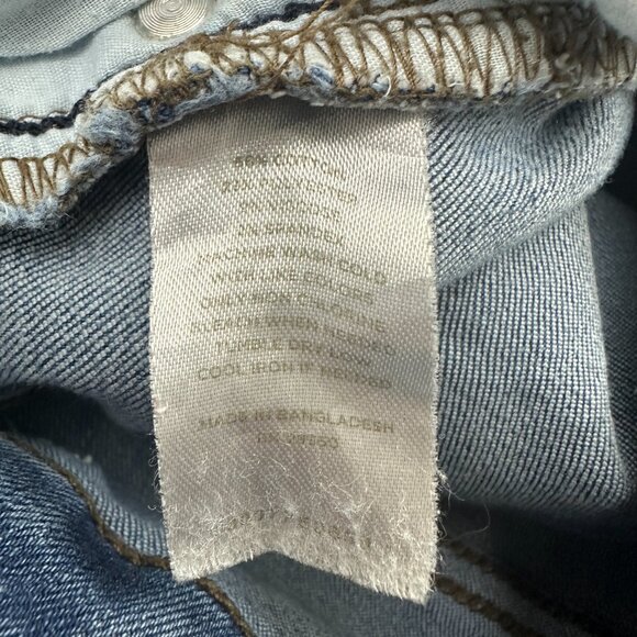 Dip Crop Raw Hem Women's size 10 Medium Blue Denim Jeans - Picture 4 of 5